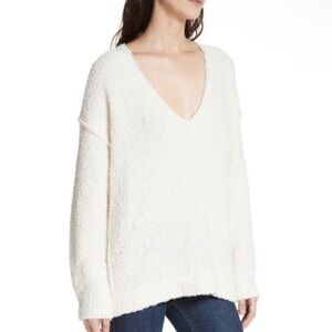 Free People Women's V-Neck Sweater - White